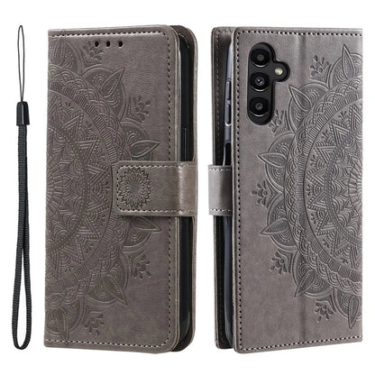 For Samsung Galaxy A35 5G Wallet Case Mandala Pattern Flower PU Leather Phone Cover