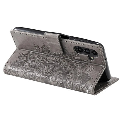 For Samsung Galaxy A35 5G Wallet Case Mandala Pattern Flower PU Leather Phone Cover