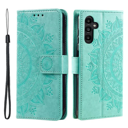 For Samsung Galaxy A35 5G Wallet Case Mandala Pattern Flower PU Leather Phone Cover