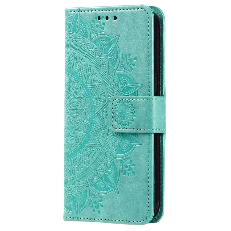 For Samsung Galaxy A35 5G Wallet Case Mandala Pattern Flower PU Leather Phone Cover