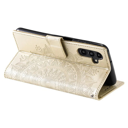 For Samsung Galaxy A35 5G Wallet Case Mandala Pattern Flower PU Leather Phone Cover