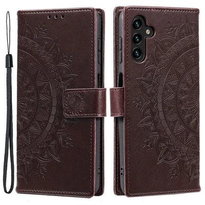 For Samsung Galaxy A35 5G Wallet Case Mandala Pattern Flower PU Leather Phone Cover