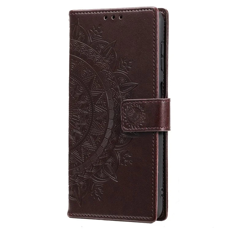 For Samsung Galaxy A35 5G Wallet Case Mandala Pattern Flower PU Leather Phone Cover
