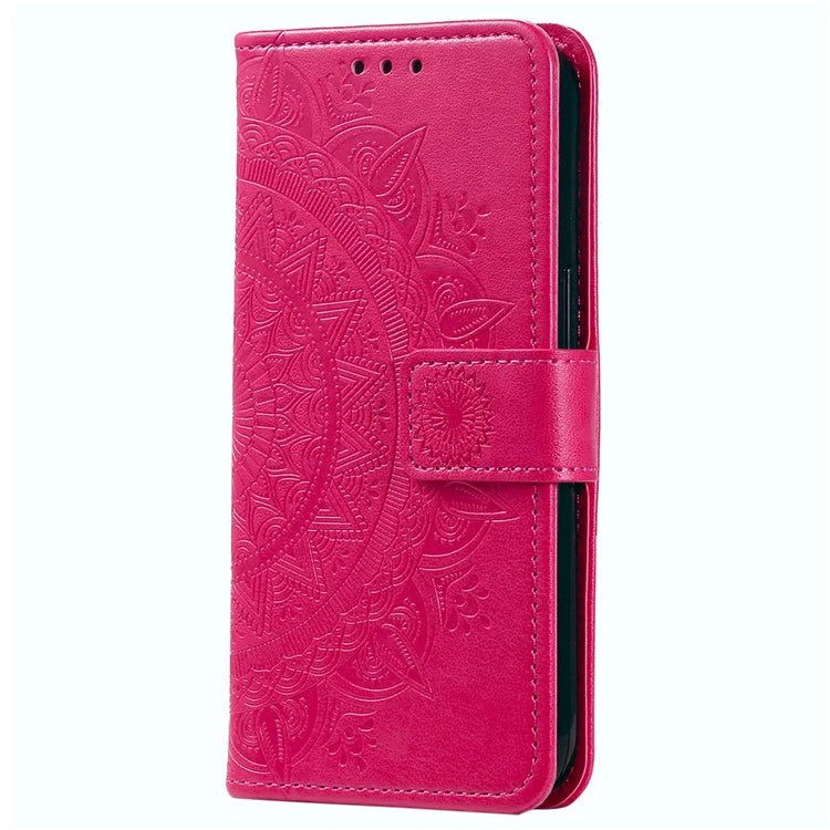 For Samsung Galaxy A35 5G Wallet Case Mandala Pattern Flower PU Leather Phone Cover