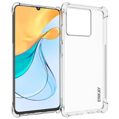 ENKAY HAT PRINCE For ZTE Blade V50 Vita TPU Case Anti-slip Strip Edge Transparent Cover