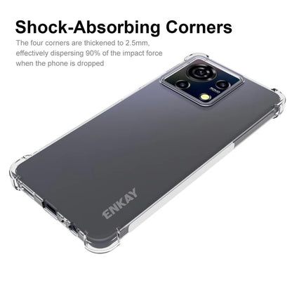 ENKAY HAT PRINCE For ZTE Blade V50 Vita TPU Case Anti-slip Strip Edge Transparent Cover