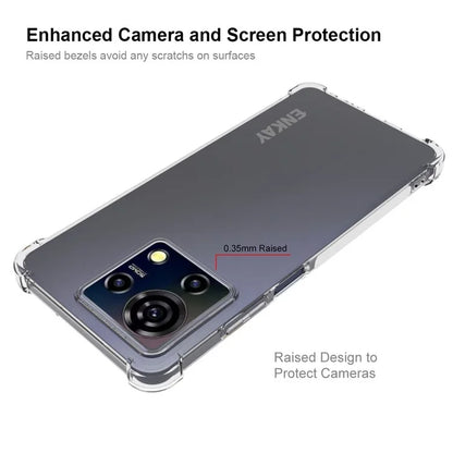 ENKAY HAT PRINCE For ZTE Blade V50 Vita TPU Case Anti-slip Strip Edge Transparent Cover