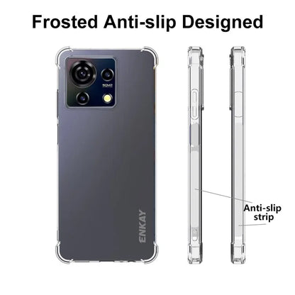 ENKAY HAT PRINCE For ZTE Blade V50 Vita TPU Case Anti-slip Strip Edge Transparent Cover