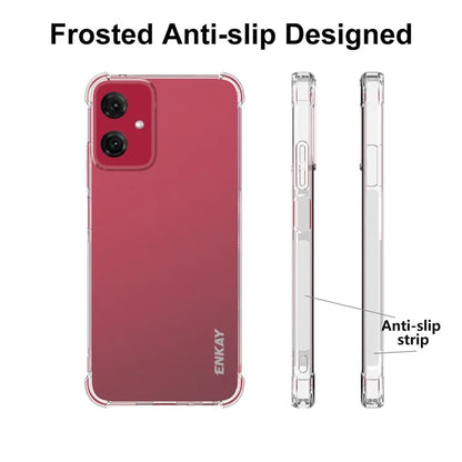 ENKAY HAT PRINCE For Motorola Moto G Power (2024) Clear Case Anti-drop Soft TPU Phone Cover