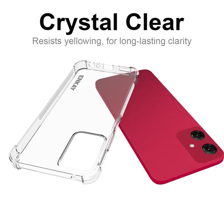 ENKAY HAT PRINCE For Motorola Moto G Power (2024) Clear Case Anti-drop Soft TPU Phone Cover