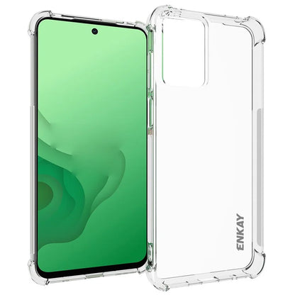 ENKAY HAT PRINCE For Motorola Moto G Play (2024) 4G Case Anti-slip Strip Edge Clear TPU Phone Cover
