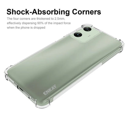 ENKAY HAT PRINCE For Motorola Moto G Play (2024) 4G Case Anti-slip Strip Edge Clear TPU Phone Cover