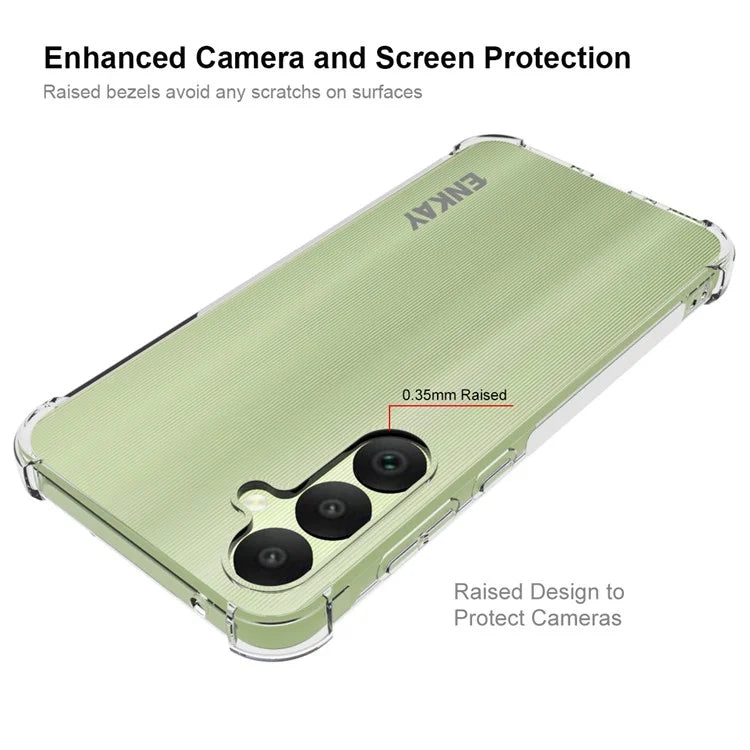 ENKAY HAT PRINCE For Samsung Galaxy A35 5G Case Mobile Shell TPU Phone Cover with Anti-Slip Strip Edge