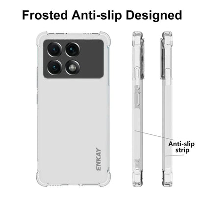 ENKAY HAT PRINCE For Xiaomi Redmi K70E 5G / Poco X6 Pro 5G Clear Case Anti-drop Non-slip TPU Phone Cover