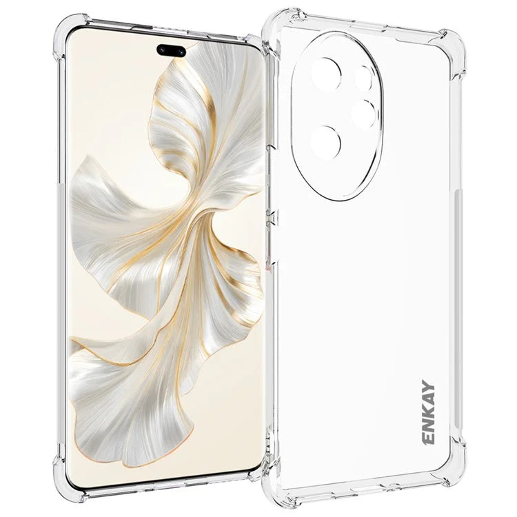 ENKAY HAT PRINCE For Honor 100 Pro 5G TPU Case Clear Cover Thickened Corners with Anti-Slip Strips