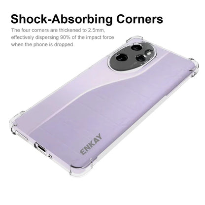 ENKAY HAT PRINCE For Honor 100 Pro 5G TPU Case Clear Cover Thickened Corners with Anti-Slip Strips