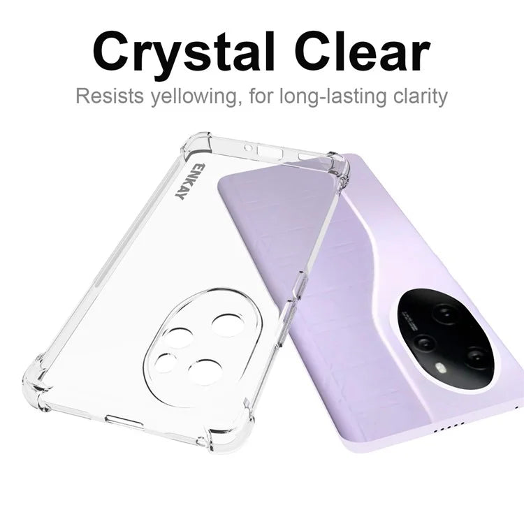 ENKAY HAT PRINCE For Honor 100 Pro 5G TPU Case Clear Cover Thickened Corners with Anti-Slip Strips
