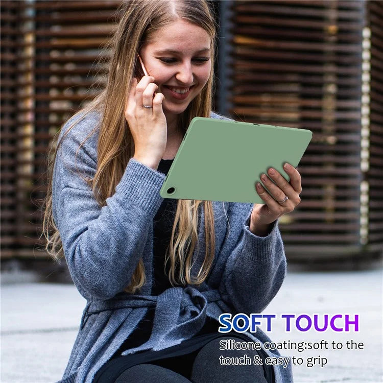 For Samsung Galaxy Tab A9+ Tablet Case Liquid Silicone Protective Cover