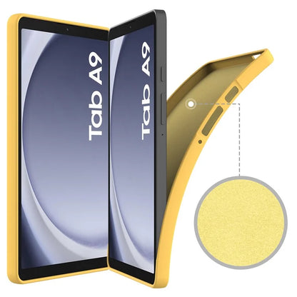 For Samsung Galaxy Tab A9 Cover Liquid Silicone Case with Microfiber Lining