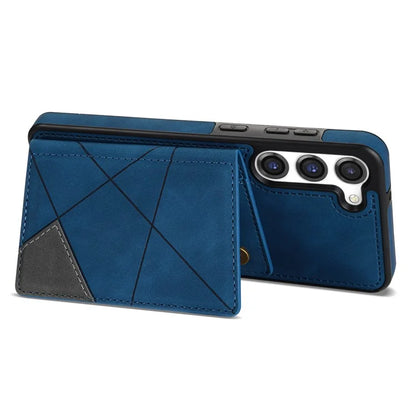 For Samsung Galaxy S24 Case Line Splicing Imprinted Leather Phone Cover