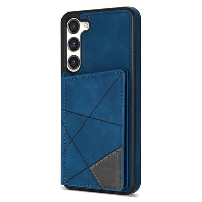 For Samsung Galaxy S24 Case Line Splicing Imprinted Leather Phone Cover
