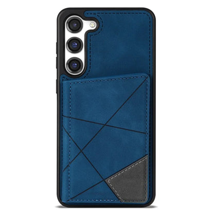 For Samsung Galaxy S24 Case Line Splicing Imprinted Leather Phone Cover