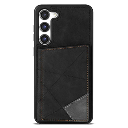 For Samsung Galaxy S24 Case Line Splicing Imprinted Leather Phone Cover