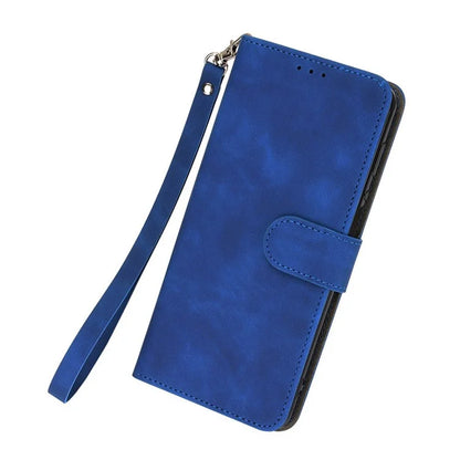 For Honor 90 Skin-Feel Flip Leather Case with Lanyard
