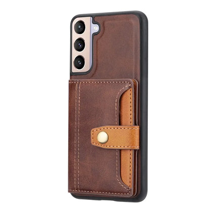 Cell Phone Case for Samsung Galaxy S24+ , Calf Texture Card Holder PU Leather+TPU Cover