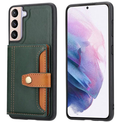 Cell Phone Case for Samsung Galaxy S24+ , Calf Texture Card Holder PU Leather+TPU Cover