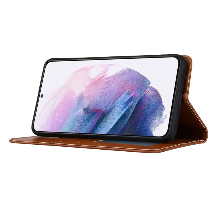 For Samsung Galaxy S24 Cell Phone Case Magnetic Closing PU Leather Wallet Cover