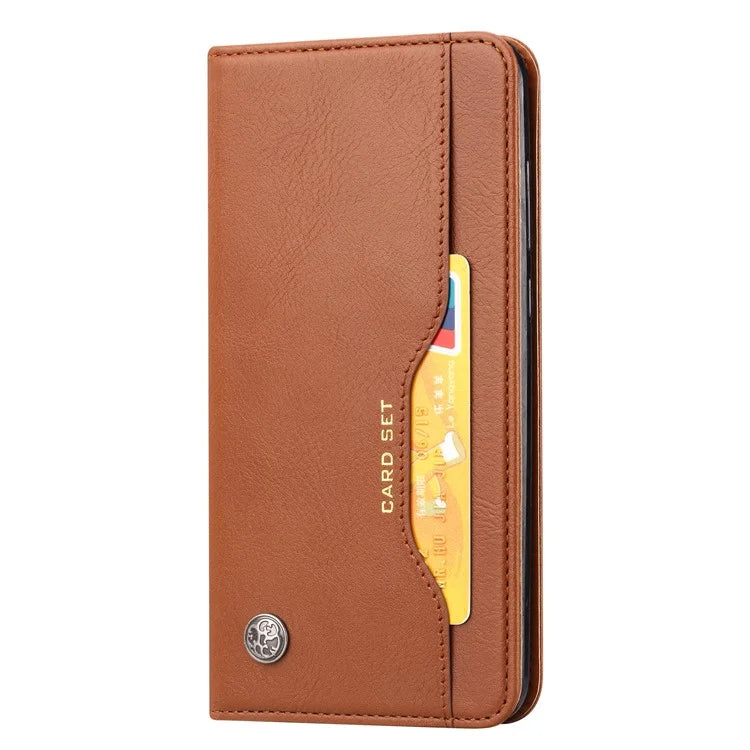 For Samsung Galaxy S24 Cell Phone Case Magnetic Closing PU Leather Wallet Cover