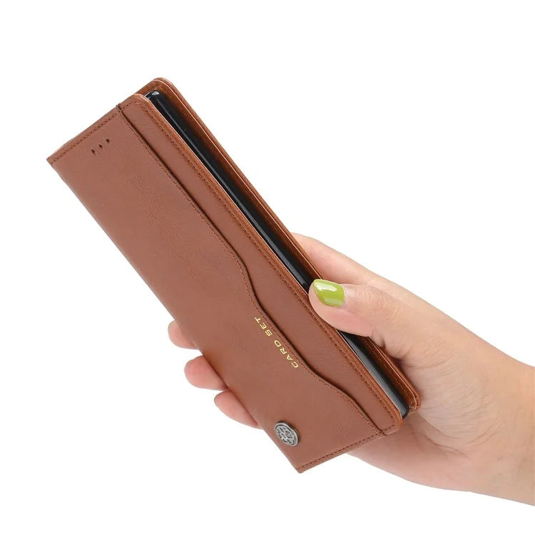 For Samsung Galaxy S24 Ultra Cell Phone Case Magnetic Closing PU Leather Stand Cover