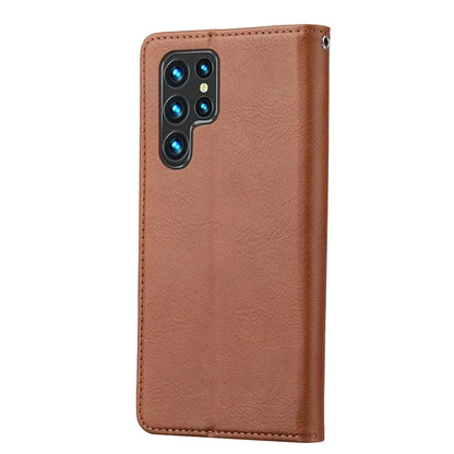For Samsung Galaxy S24 Ultra Cell Phone Case Magnetic Closing PU Leather Stand Cover