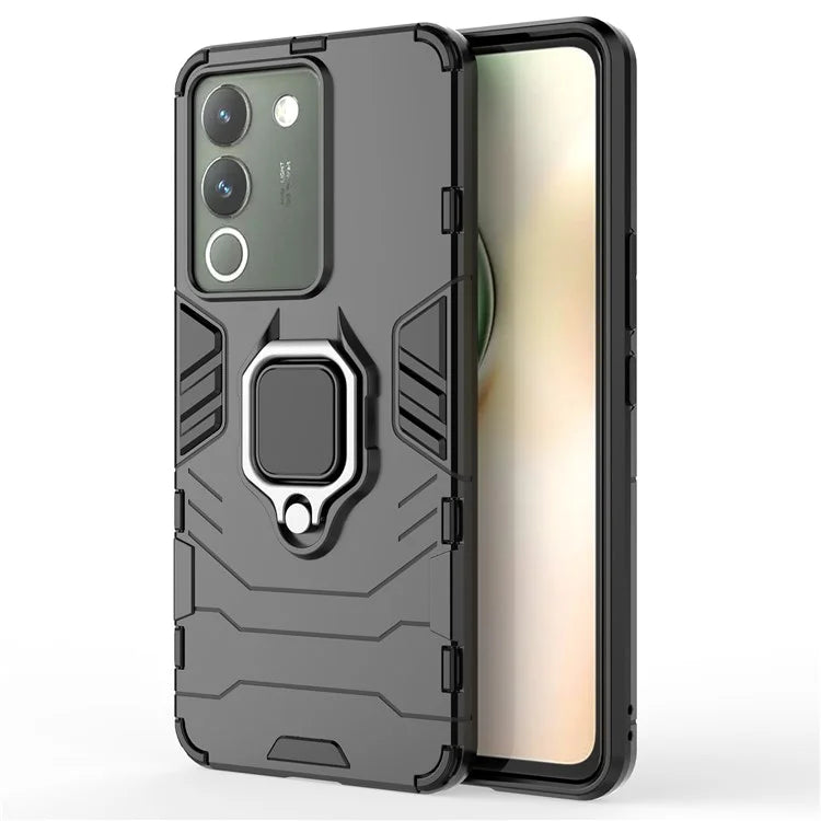 Case for vivo V29e (Global) 5G with Ring Holder Kickstand PC+TPU Phone Cover