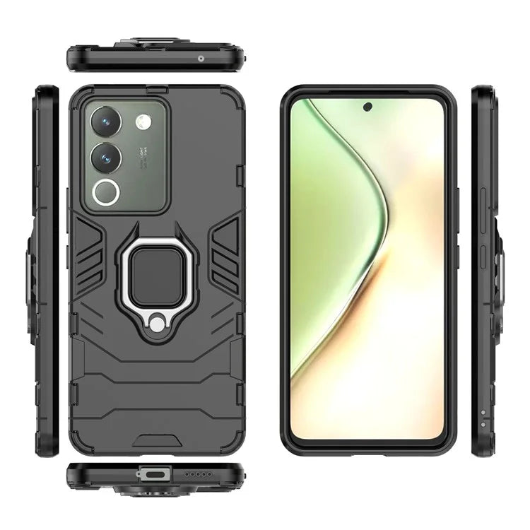 Case for vivo V29e (Global) 5G with Ring Holder Kickstand PC+TPU Phone Cover