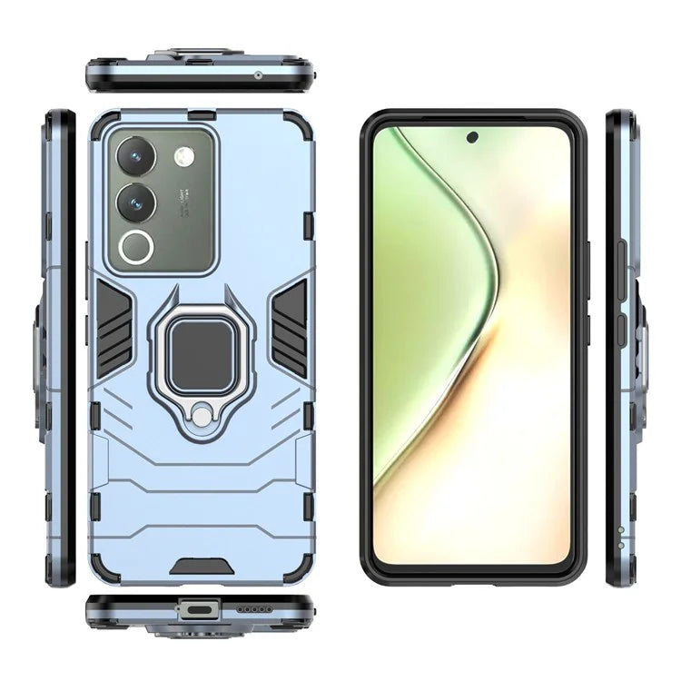 Case for vivo V29e (Global) 5G with Ring Holder Kickstand PC+TPU Phone Cover