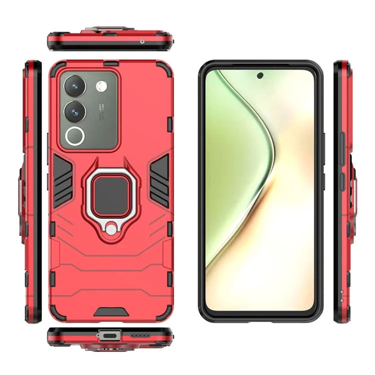 Case for vivo V29e (Global) 5G with Ring Holder Kickstand PC+TPU Phone Cover