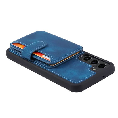 For Samsung Galaxy S24+ Leather Case Skin-touch RFID Blocking Wallet Phone Cover