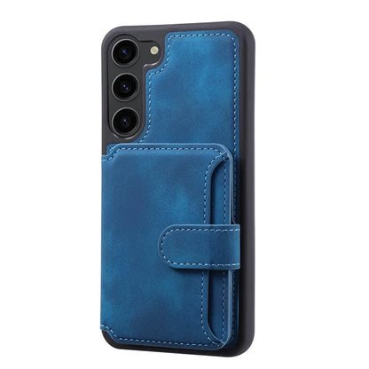 For Samsung Galaxy S24+ Leather Case Skin-touch RFID Blocking Wallet Phone Cover