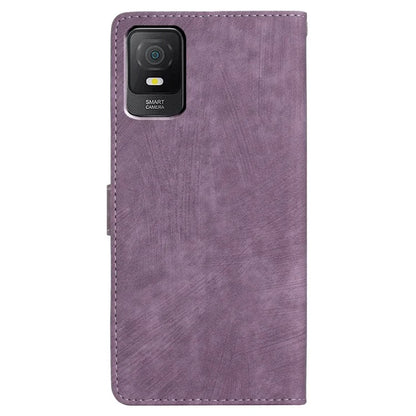For TCL 403 Case Skin-touch Wallet Leather Phone Cover with Hand Strap