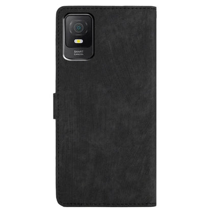For TCL 403 Case Skin-touch Wallet Leather Phone Cover with Hand Strap