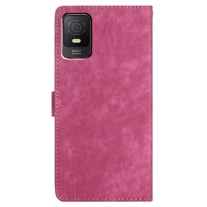 For TCL 403 Case Skin-touch Wallet Leather Phone Cover with Hand Strap
