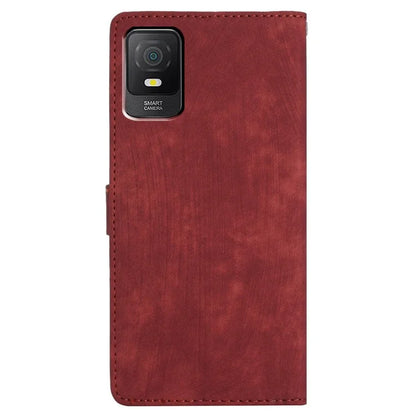 For TCL 403 Case Skin-touch Wallet Leather Phone Cover with Hand Strap