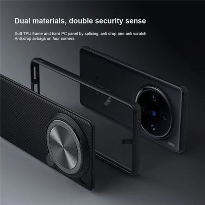 NILLKIN CamShield Prop Magnetic Series for vivo X100 Pro 5G Kickstand Phone Case with Slide Lens Cover