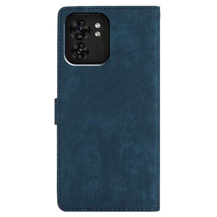 For Motorola Edge 40 5G Case Skin-touch PU Leather+TPU Phone Cover with Hand Strap