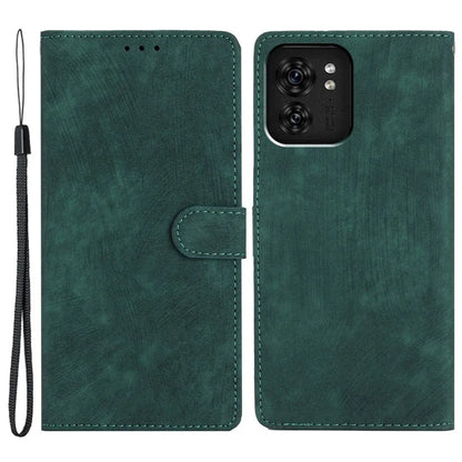 For Motorola Edge 40 5G Case Skin-touch PU Leather+TPU Phone Cover with Hand Strap