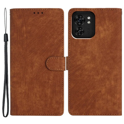 For Motorola Edge 40 5G Case Skin-touch PU Leather+TPU Phone Cover with Hand Strap