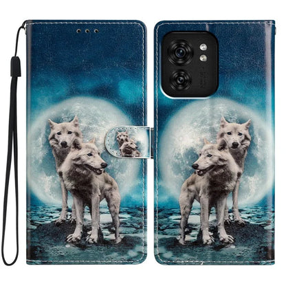 For Motorola Edge 40 5G Artistic Printing Leather Wallet Case