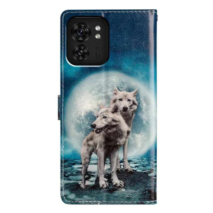 For Motorola Edge 40 5G Artistic Printing Leather Wallet Case